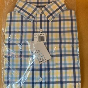 Croft & Barrow Blue and Yellow Checkered Dress Shirt